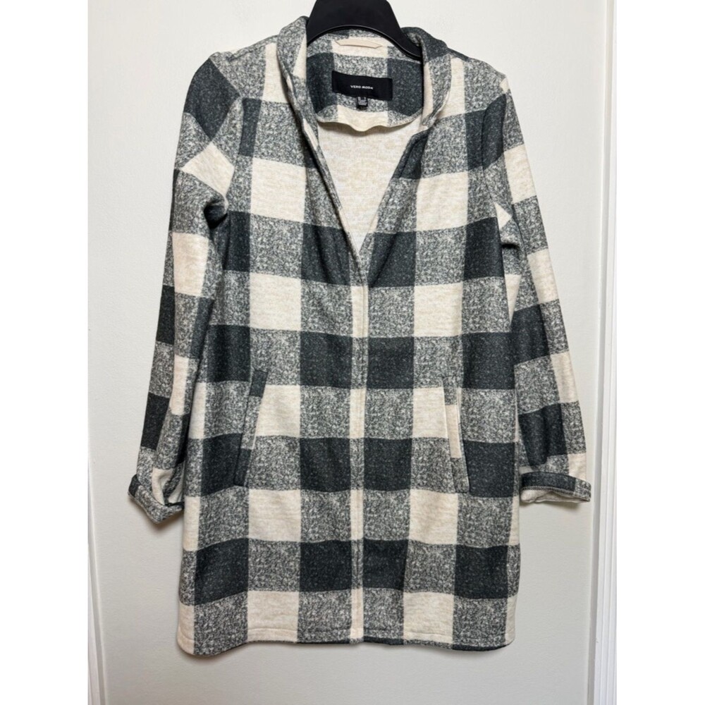Vero Moda Plaid Longline Shacket Coat Size S